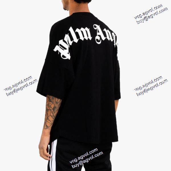 パーム エンジェルス 高品質 2020秋冬 半袖Tシャツ スーパーコピー 3色可選 梵字プリントドルマン半袖Tシャツ